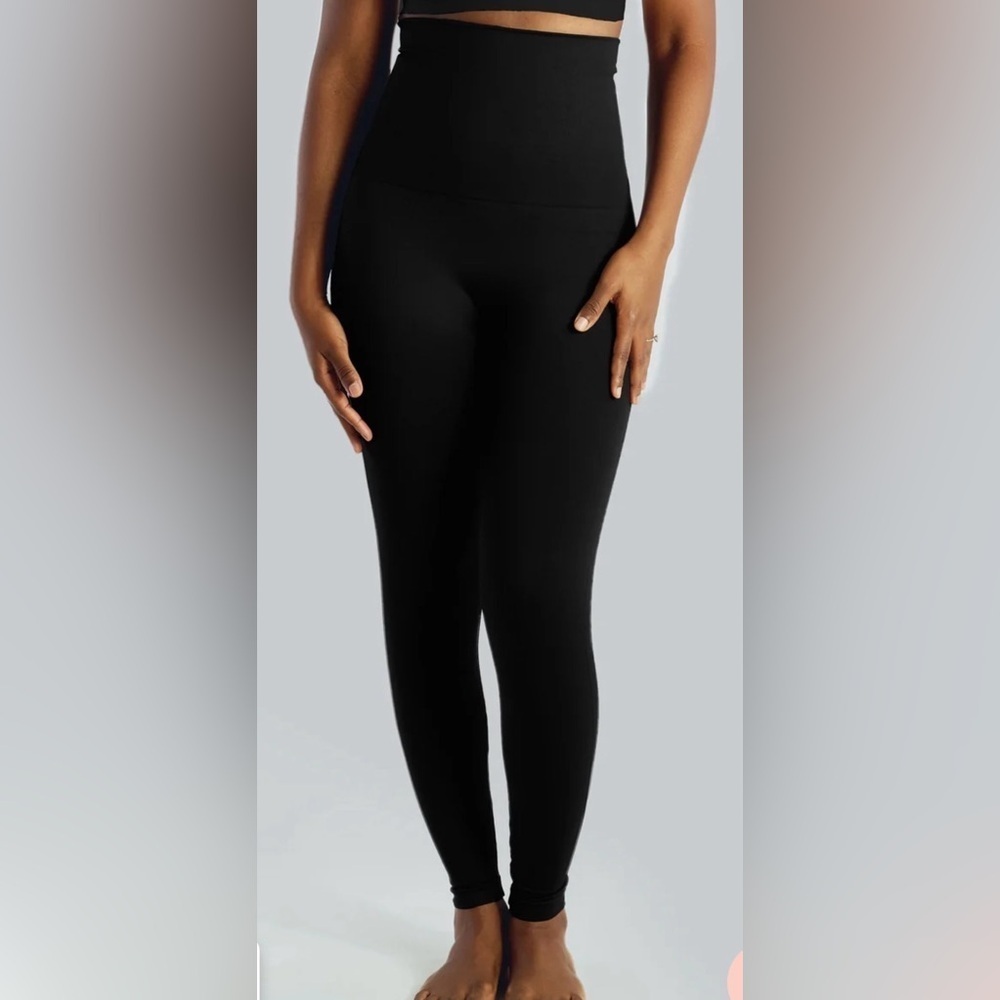 Mother Tucker Postpartum Compression women black Leggings high rise size large